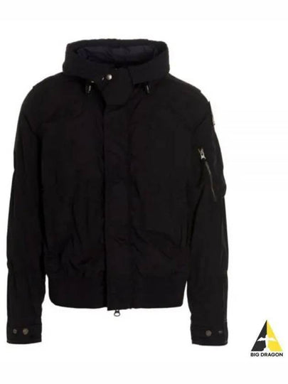 Men's Kore Spring Logo Patch Hooded Jacket Charcoal - PARAJUMPERS - BALAAN 2