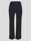 Curved Shape Cotton Slacks Navy - BOTTEGA VENETA - BALAAN 3