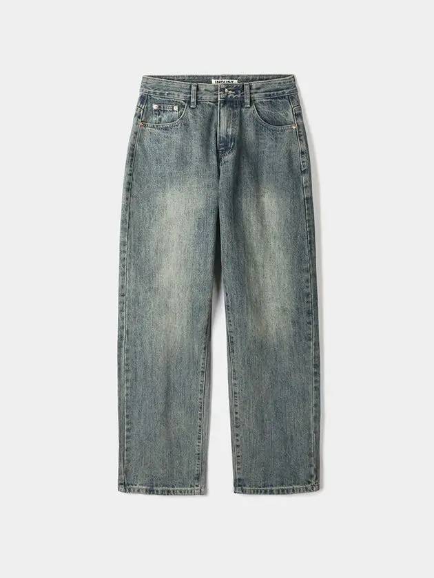 DPT 006 Damaged washed denim pants Vintage blue - INDUST - BALAAN 1