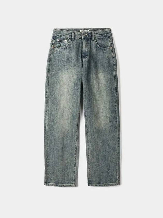 DPT 006 Damaged washed denim pants Vintage blue - INDUST - BALAAN 1