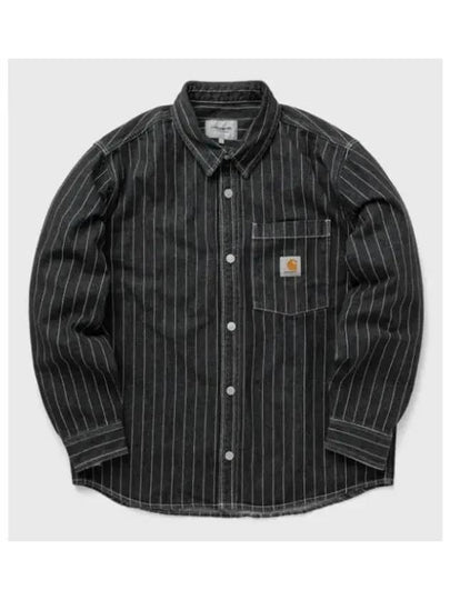 Orlean Striped Long Sleeve Shirt Black - CARHARTT WIP - BALAAN 2