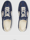 Interlocking G Suede Low-Top Sneakers Blue - GUCCI - BALAAN 3