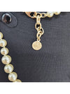 Necklace Metal Glass Pearls Resin & Gold Pearly White Crystal - CHANEL - BALAAN 6