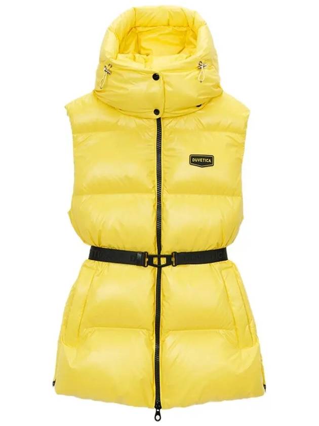 ALLORO logo padded vest yellow VDDV95236K0001 YEL - DUVETICA - BALAAN 1