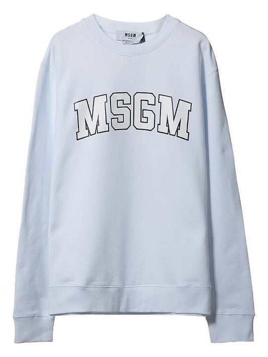 logo print sweatshirt light blue - MSGM - BALAAN.