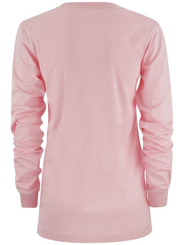 Logo Long Sleeve T-Shirt Pink - MARNI - BALAAN 3