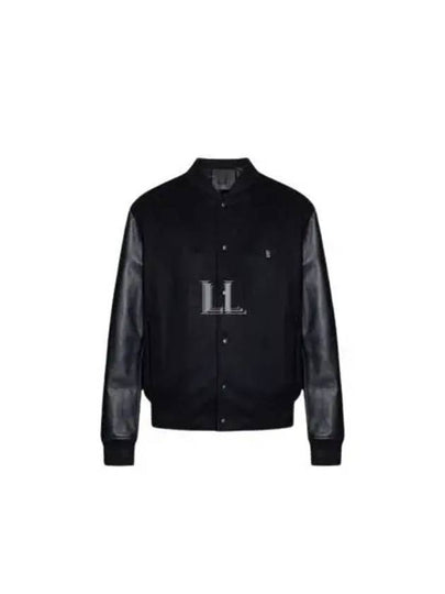 4G Detail Wool Leather Bomber Jacket Black - GIVENCHY - BALAAN 2