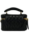 Logo Matelasse Nappa Leather Tote Bag Black - MIU MIU - BALAAN 4