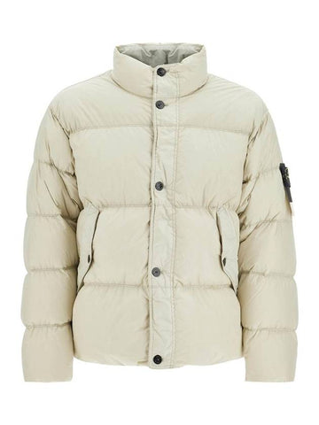 Garment Dyed Crinkle Reps R NY Down Padding Beige - STONE ISLAND - BALAAN 1