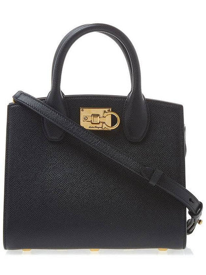 Gancini Studio Box Tote Bag Black Bonbon - SALVATORE FERRAGAMO - BALAAN 2