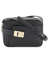 Calfskin Leather Camera Shoulder Bag Black - SALVATORE FERRAGAMO - BALAAN 2