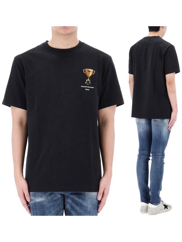 Trophy Comfort TShirt LM00124KJ0118 BLACK - MAISON KITSUNE - BALAAN 1