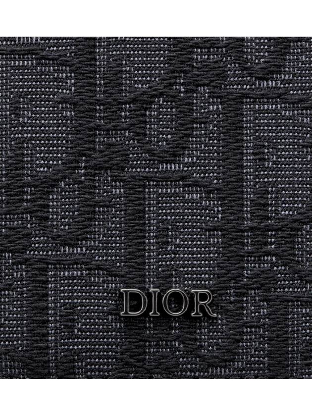 Bi-Fold Card Holder Black  Oblique Jacquard - DIOR - BALAAN 5