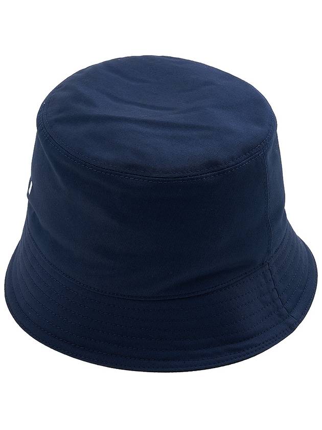 Embroidered Logo Cotton Bucket Hat Navy - MARNI - BALAAN 4