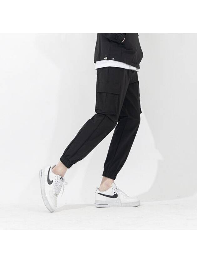 Comfortable Daily Tapered JoGGer Pants Black - GOLD PERCENT - BALAAN 2