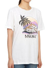 Zewel Print Cotton Short Sleeve T-Shirt White - ISABEL MARANT - BALAAN 4