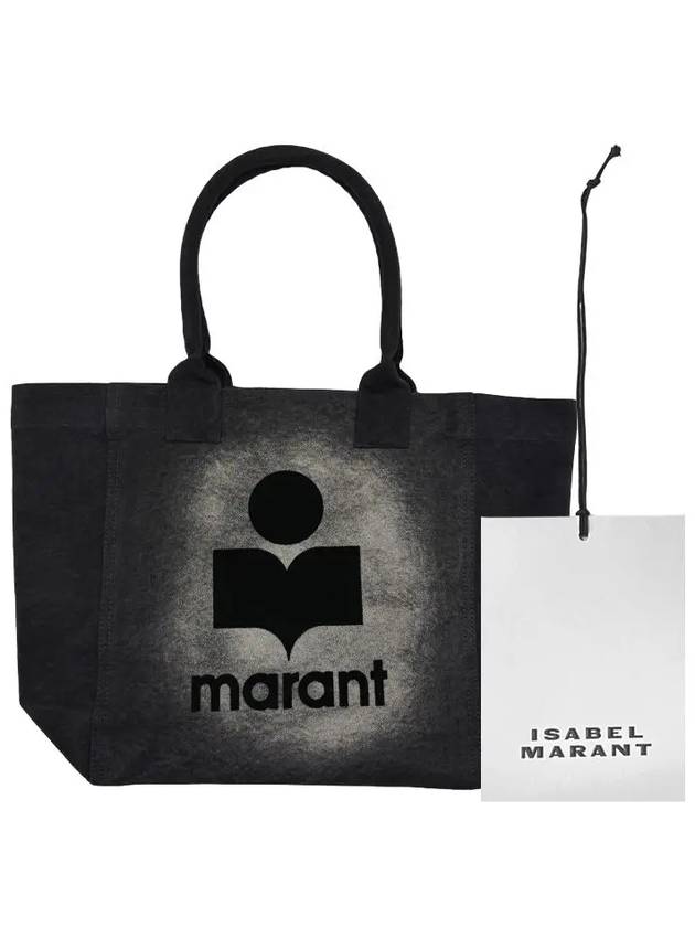 Yenky Small Cotton Tote Bag Black - ISABEL MARANT - BALAAN 10