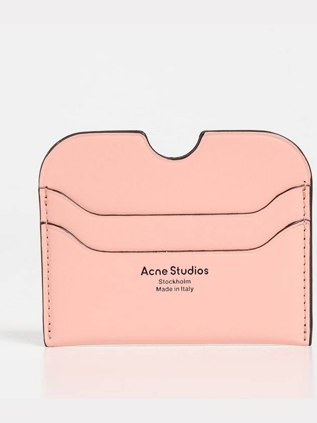 Women s Elmas Large Leather Card Wallet Pink - ACNE STUDIOS - BALAAN 1