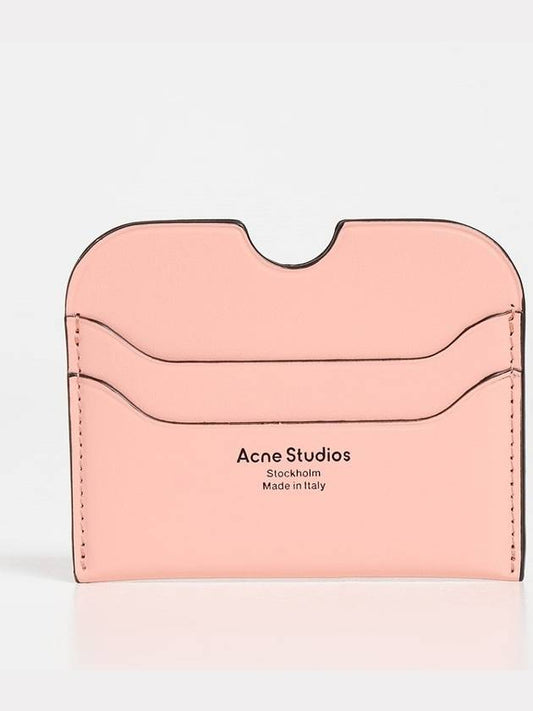 Folded Leather Card Wallet Pink - ACNE STUDIOS - BALAAN 2