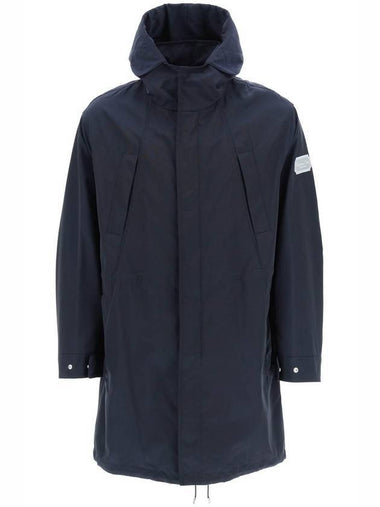 Couture Embroidered Logo Technical Hooded Parka Navy - DIOR - BALAAN 1