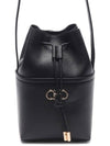 Gancini Mini Bucket Bag Black - SALVATORE FERRAGAMO - BALAAN 2