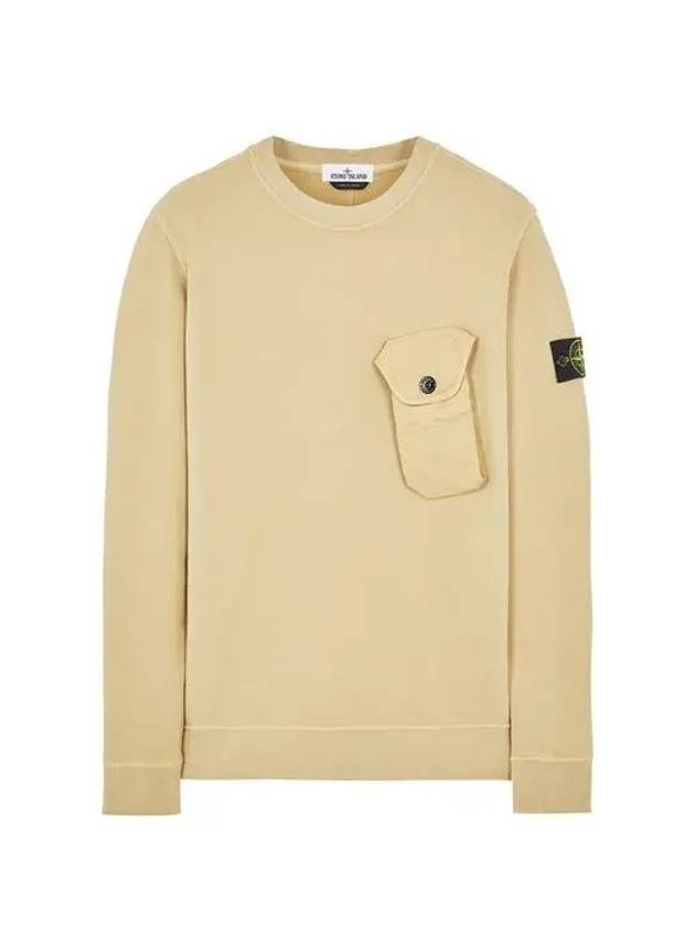 Men's Wappen Patch Pocket Sweatshirt Ecru - STONE ISLAND - BALAAN 3