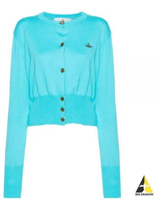 Cardigan 1803002U Y001V L402 TURQUOISE - VIVIENNE WESTWOOD - BALAAN 2