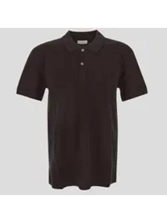 Skull Patch Short Sleeve Polo Shirt Brown - ALEXANDER MCQUEEN - BALAAN 1