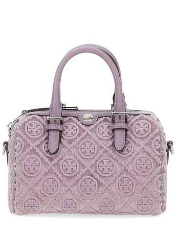 Tory Burch "T Monogram Petite Satchel Bag In Fil Coupé" - TORY BURCH - BALAAN 1