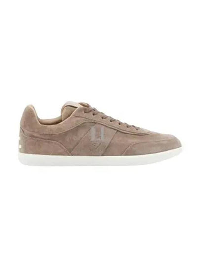 Stamp Logo Suede Low Top Sneakers Brown - TOD'S - BALAAN 2