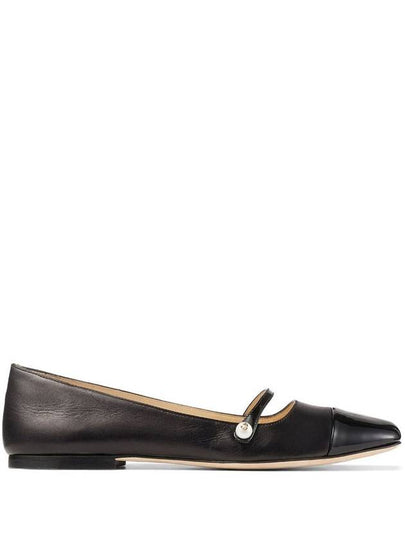 Women's Elassa Nappa Patterned Leather Flats Black - JIMMY CHOO - BALAAN 2