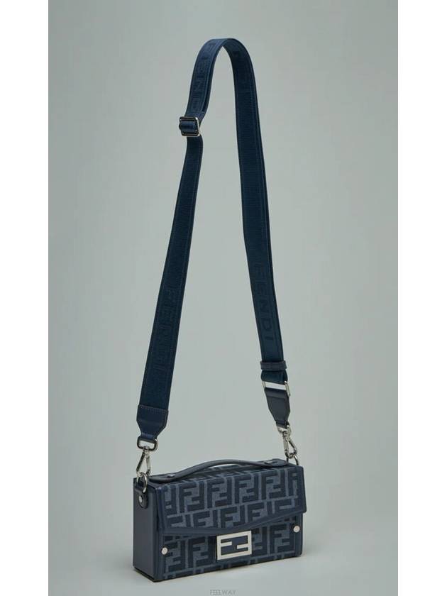 Baguette Soft Trunk Cross Bag Blue - FENDI - BALAAN 3