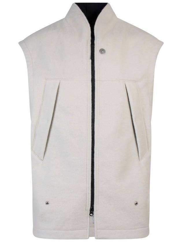 Men's Shadow Project Full Zip Up Vest Silver - STONE ISLAND - BALAAN 1