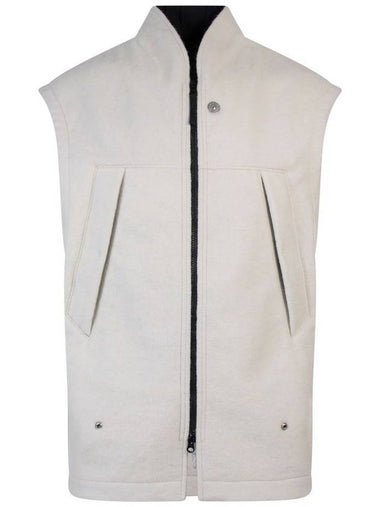 Men's Shadow Project Full Zip-Up Vest Silver - STONE ISLAND - BALAAN 1