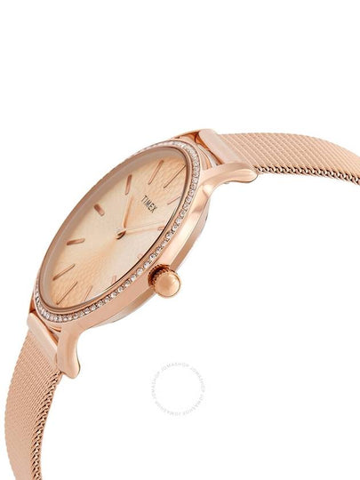 Timex Transcend Quartz Crystal Rose Gold Dial Ladies Watch TW2V52500VQ - TIMEX - BALAAN 2