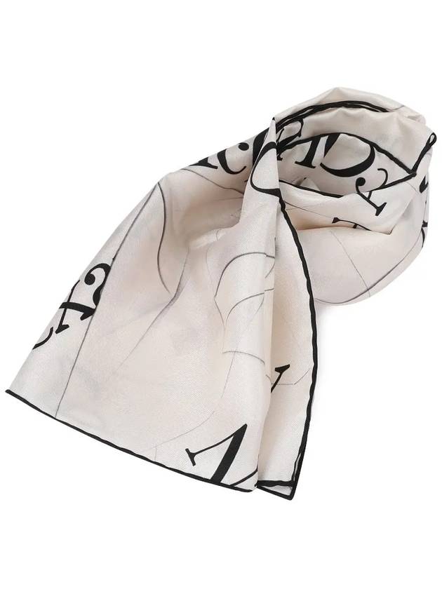 Logo Silk Muffler Ivory - ALEXANDER MCQUEEN - BALAAN 7