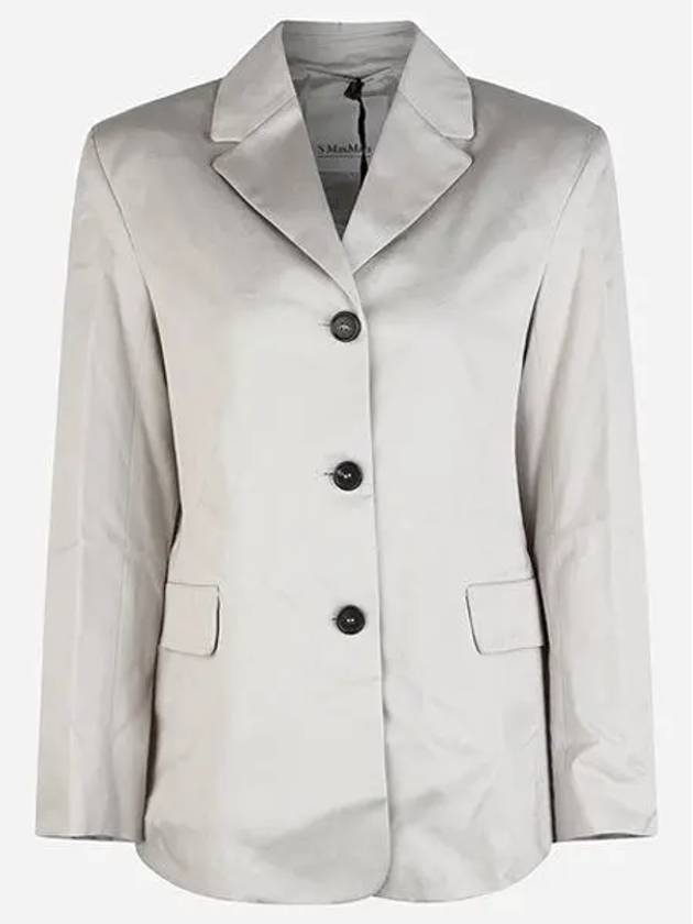 Donald Cotton Gabardine Jacket Light Grey - MAX MARA - BALAAN 1