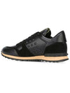 Rock Stud Low Top Sneakers Black - VALENTINO - BALAAN 4