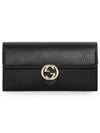 GG Interlocking Long Wallet Black - GUCCI - BALAAN 2