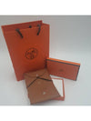 Calvi Epsom Palladium Hardware Card Wallet Gold - HERMES - BALAAN 4