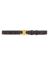 Monogram Triomphe Buckle Medium Leather Belt Tan - CELINE - BALAAN 1