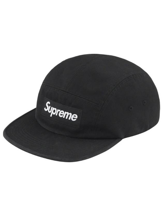 Washed Chino Twill Camp Cap Black FW23H61 - SUPREME - BALAAN 1