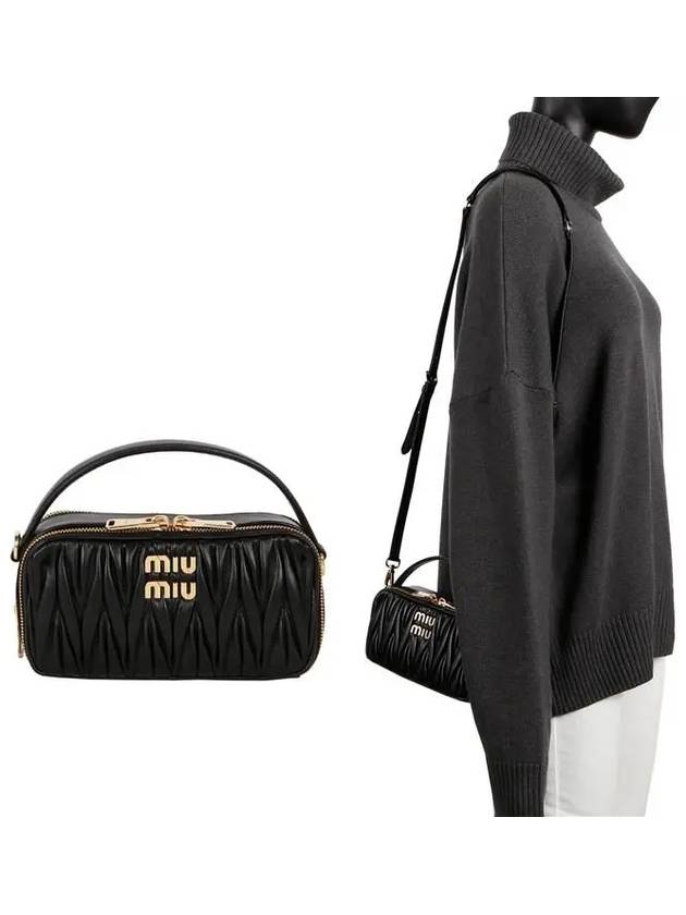 Matelasse Nappa Leather Shoulder Bag Black - MIU MIU - BALAAN 2