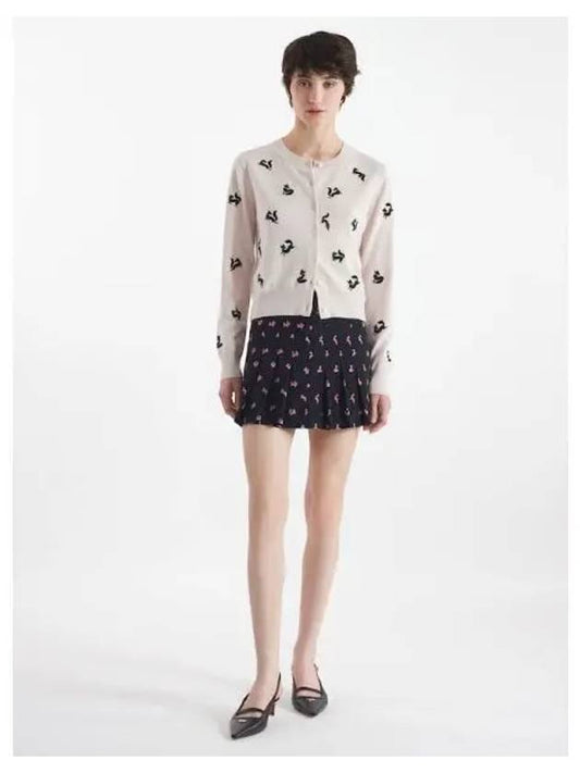 Women s Fancy Fox Embroidery Spring Autumn Cardigan Cotton Domestic Product - MAISON KITSUNE - BALAAN 1