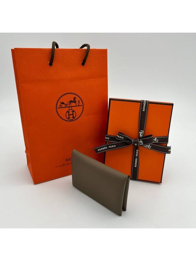 Calvi Card Wallet Étoupe - HERMES - BALAAN 4