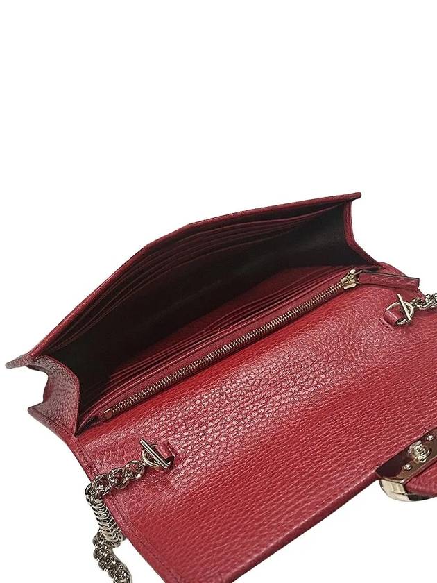 Interlocking GG Chain Cross Bag Red - GUCCI - BALAAN 4