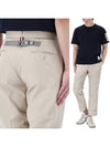 Typewriter Classic Backstrap Straight Pants Beige - THOM BROWNE - BALAAN 2