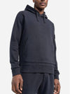 Wappen Patch Cotton Fleece Hoodie Navy - STONE ISLAND - BALAAN 6