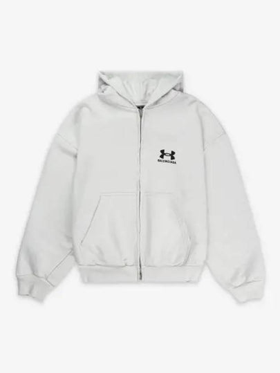 Women's Regular Fit Zip-Up Hoodie Grey - BALENCIAGA - BALAAN 2