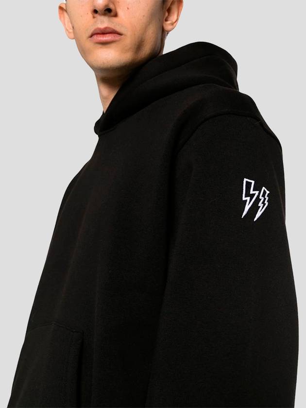 Easy drop shoulder double bolt hoodie - NEIL BARRETT - BALAAN 3